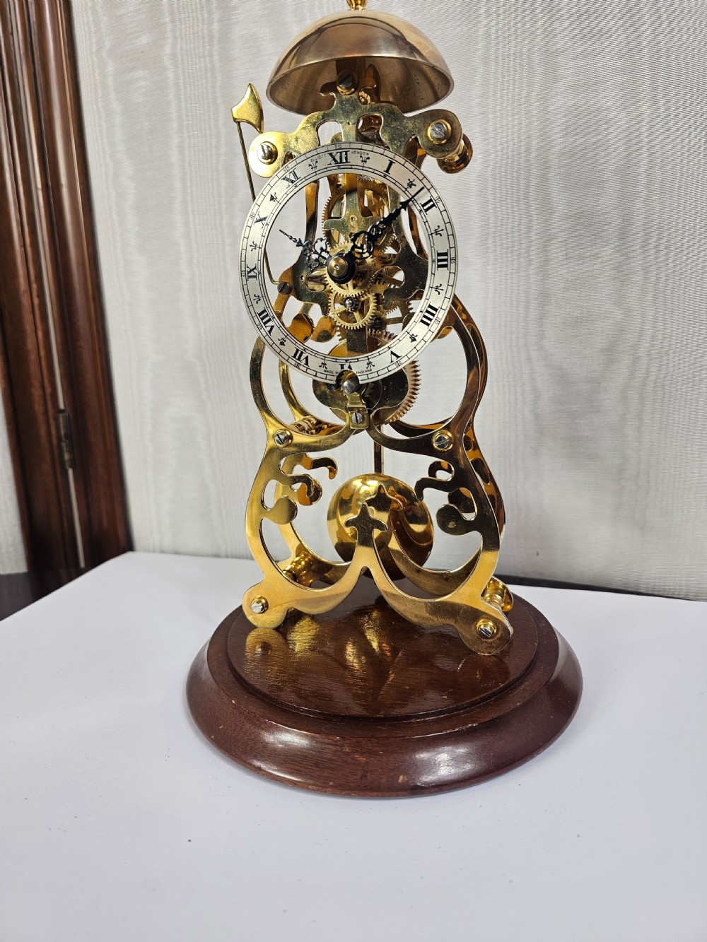Attractive Elliott Skeleton Clock in Dome View II