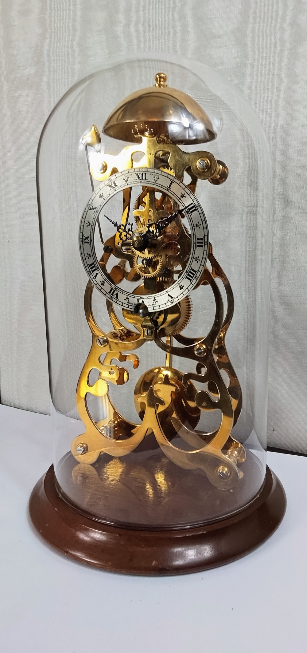 Attractive Elliott Skeleton Clock in Dome