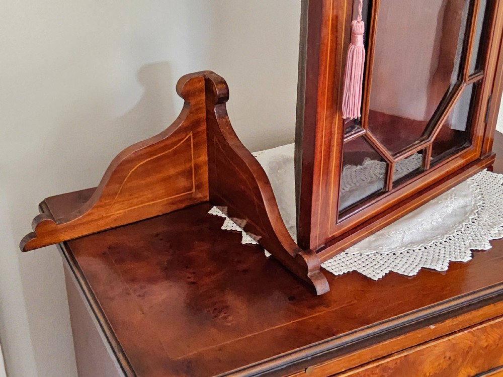 Edwardian mahogany small wall hanging corner cabinet cupboard View V