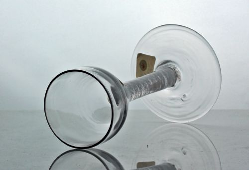GEORGIAN ENGLISH HANDBLOWN DOUBLE SERIES OPAQUE TWIST WINE GLASS - ADDITIONAL PHOTO 1