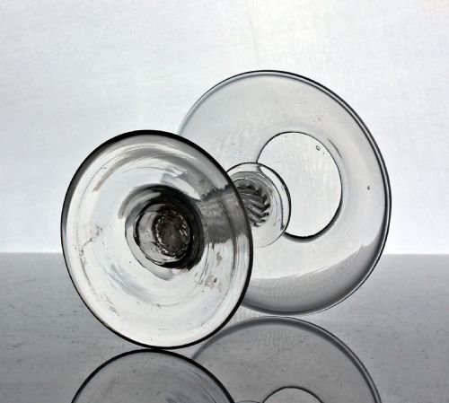 GEORGIAN INCISED TWIST STEM SMALL OIL LAMP - ADDITIONAL PHOTO 1