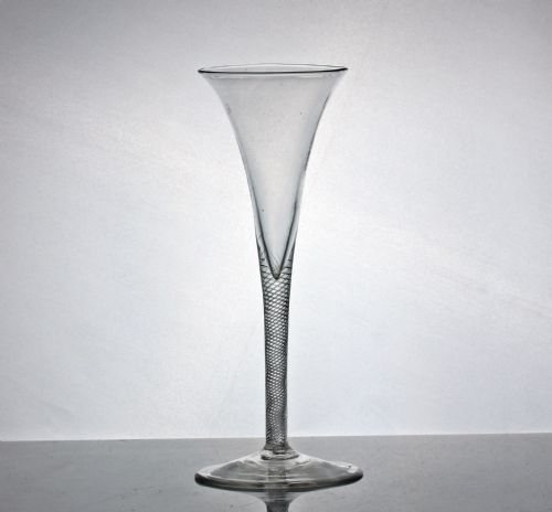 georgian english multi spiral air twist toasting glass - CATEGORY: ANTIQUE GLASS - DATED 1750