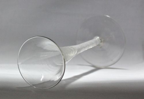 GEORGIAN ENGLISH MULTI SPIRAL AIR TWIST TOASTING GLASS - ADDITIONAL PHOTO 1