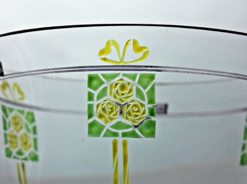 SET OF SIX EARLY 20TH CENTURY THERESIENTHAL ENAMELLED WINE GLASSES - ADDITIONAL PHOTO 2