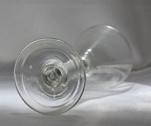 SCARCE GEORGIAN INCISED TWIST STEM WINE GLASS - ADDITIONAL PHOTO 2