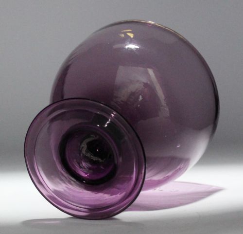 GEORGIAN HANDBLOWN GILDED PALE AMETHYST GLASS CREAM JUG AND SUGAR BOWL - ADDITIONAL PHOTO 3