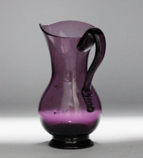 GEORGIAN HANDBLOWN GILDED PALE AMETHYST GLASS CREAM JUG AND SUGAR BOWL - ADDITIONAL PHOTO 5