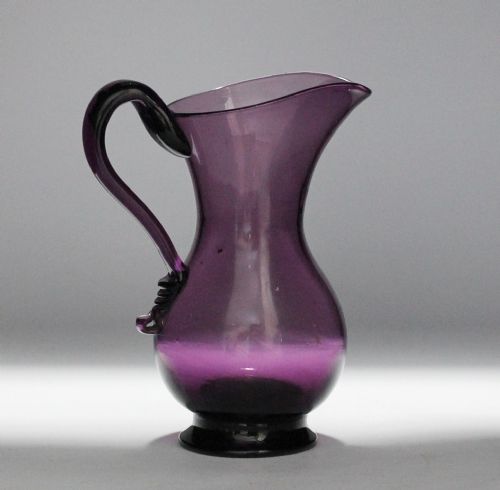 GEORGIAN HANDBLOWN GILDED PALE AMETHYST GLASS CREAM JUG AND SUGAR BOWL - ADDITIONAL PHOTO 6