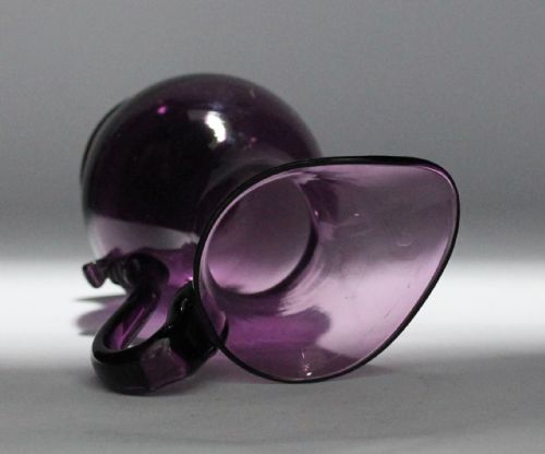GEORGIAN HANDBLOWN GILDED PALE AMETHYST GLASS CREAM JUG AND SUGAR BOWL - ADDITIONAL PHOTO 7