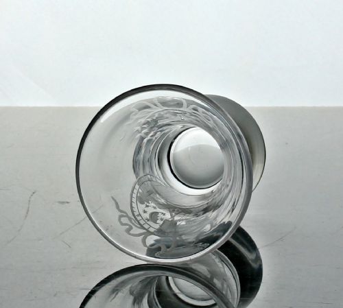 GEORGIAN ENGLISH MASONICENGRAVED FIRING GLASS - ADDITIONAL PHOTO 3