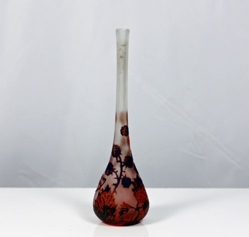 DAUM NANCY CAMEO GLASS SOLIFLEUR VASE - ADDITIONAL PHOTO 1