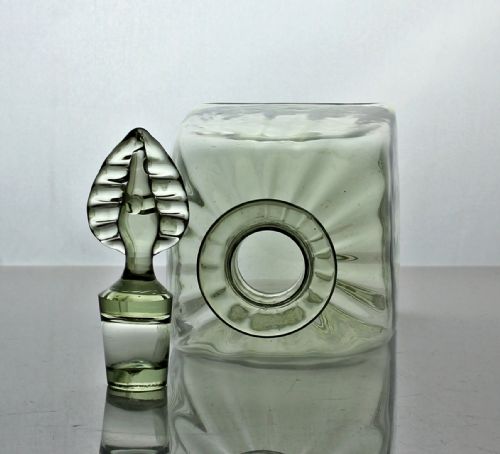 JAMES POWELL SONS WHITEFRIARS GREEN DECANTER - ADDITIONAL PHOTO 3