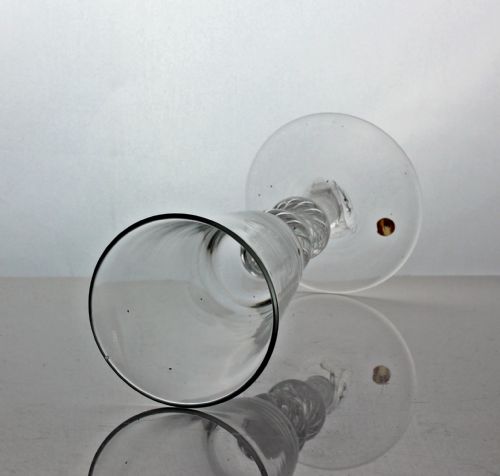 GEORGIAN DOUBLE KNOPPED MULTI SPIRAL AIR TWIST ALE GLASS - ADDITIONAL PHOTO 1
