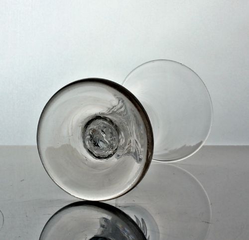 GEORGIAN MULTI SPIRAL AIR TWIST FIRING GLASS BELL BOWL - ADDITIONAL PHOTO 2