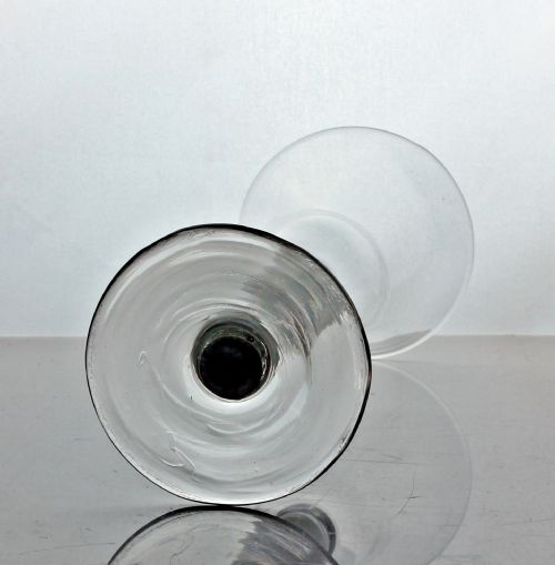 GEORGIAN GREEN AND RED COLOUR TWIST WINE GLASS BELL BOWL - ADDITIONAL PHOTO 3