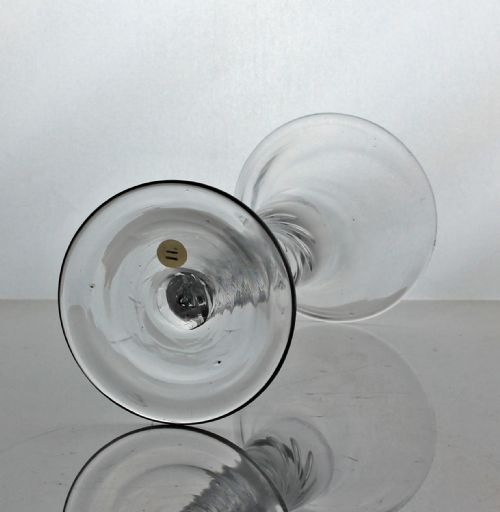 GEORGIAN MULTI SPIRAL AIR TWIST WINE GLASS BELL BOWL - ADDITIONAL PHOTO 2