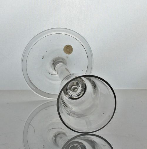 GEORGIAN BALUSTROID WINE GLASS FOLDED FOOT - ADDITIONAL PHOTO 1