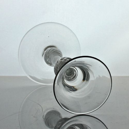 GEORGIAN COMPOSITE STEM WINE GLASS BELL BOWL - ADDITIONAL PHOTO 1