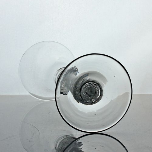 GEORGIAN COMPOSITE STEM WINE GLASS BELL BOWL - ADDITIONAL PHOTO 2