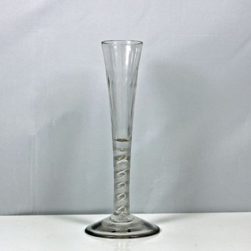 rare georgian double series opaque twist ratafia glass - CATEGORY: ANTIQUE GLASS - DATED 18TH CENTURY
