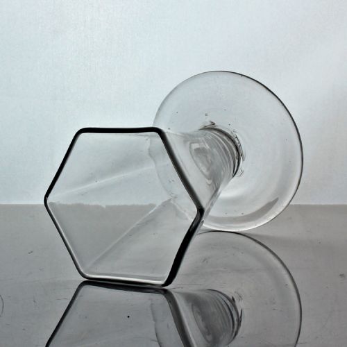 GEORGIAN HEXAGONAL BOWL LARGE JELLY OR SYLLABUB GLASS - ADDITIONAL PHOTO 1