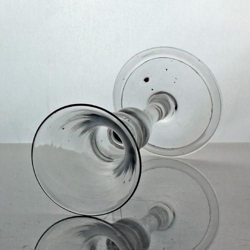 GEORGIAN BALUSTROID WINE GLASS INVERTED BALUSTER STEM FOLDED FOOT - ADDITIONAL PHOTO 1