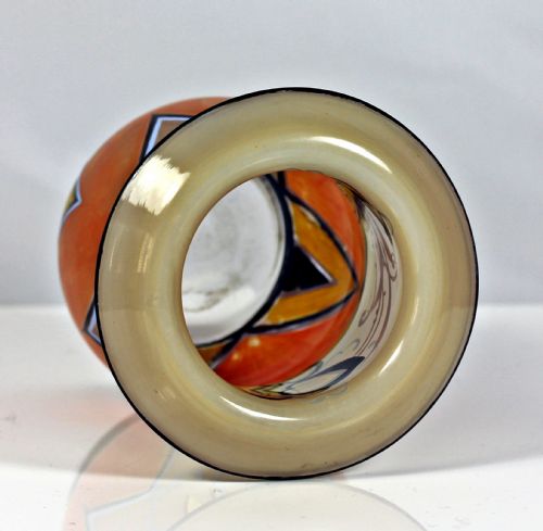 MAURICE MARINOT ENAMELLED ART DECO GLASS VASE - ADDITIONAL PHOTO 2