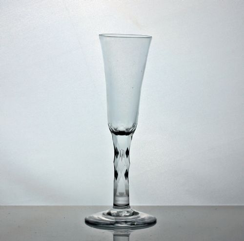 GEORGIAN FACET CUT STEM ALE GLASS - ADDITIONAL PHOTO 1