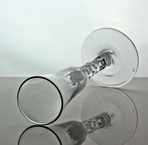 GEORGIAN FACET CUT STEM ALE GLASS - ADDITIONAL PHOTO 2