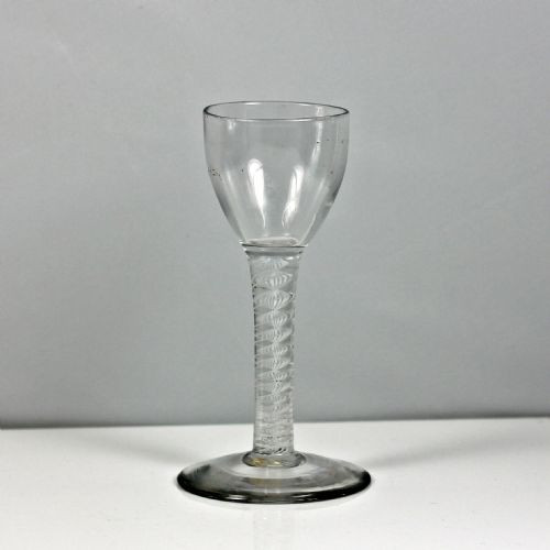 GEORGIAN DOUBLE SERIES OPAQUE TWIST WINE GLASS OVOID BOWL - ADDITIONAL PHOTO 3