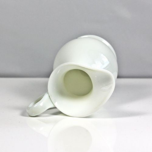 GEORGIAN WHITE OPALINE GLASS SUGAR BOWL CREAM JUG - ADDITIONAL PHOTO 1