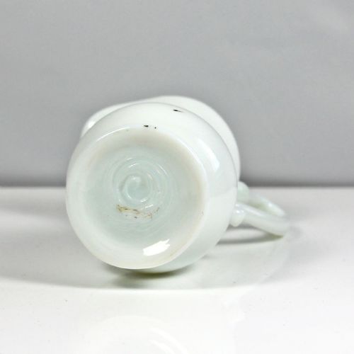 GEORGIAN WHITE OPALINE GLASS SUGAR BOWL CREAM JUG - ADDITIONAL PHOTO 3