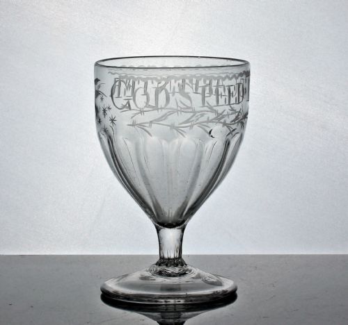 GEORGIAN ENGRAVED RUMMER GOD SPEED THE CARPENTER - ADDITIONAL PHOTO 1