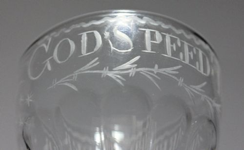 GEORGIAN ENGRAVED RUMMER GOD SPEED THE CARPENTER - ADDITIONAL PHOTO 3