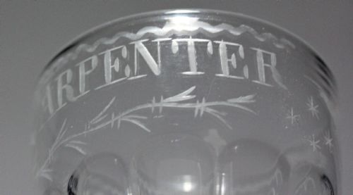 GEORGIAN ENGRAVED RUMMER GOD SPEED THE CARPENTER - ADDITIONAL PHOTO 5