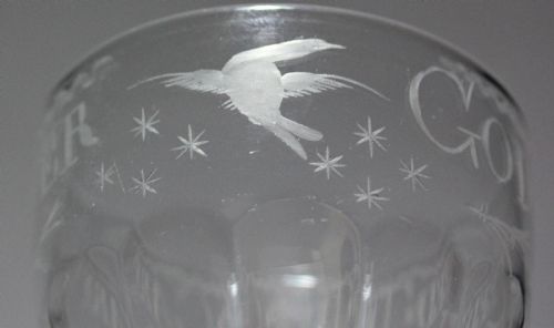 GEORGIAN ENGRAVED RUMMER GOD SPEED THE CARPENTER - ADDITIONAL PHOTO 6