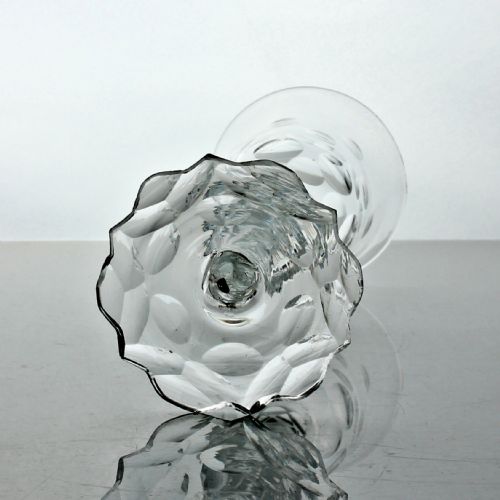 GEORGIAN JACOBITE FACET CUT STEM WINE GLASS - ADDITIONAL PHOTO 3