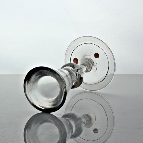 GEORGIAN DECEPTIVE TOASTMASTER'S HEAVY BALUSTER DRAM GLASS - ADDITIONAL PHOTO 1