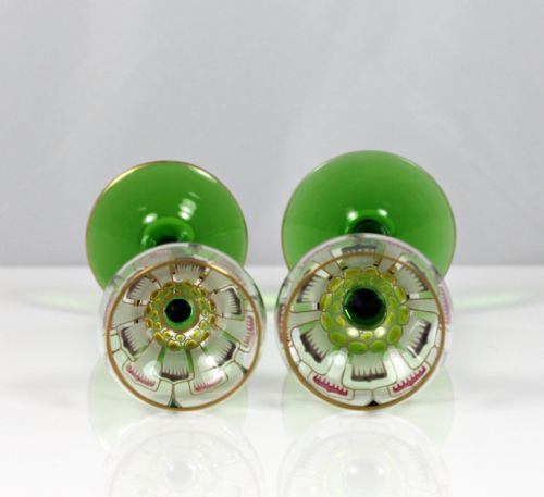 SET OF SIX THERESIENTHAL HANDENAMELLED CORDIAL GLASSES - ADDITIONAL PHOTO 7