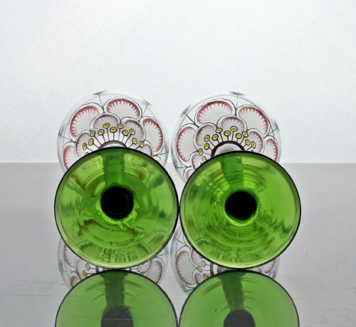 SET OF SIX THERESIENTHAL HANDENAMELLED CORDIAL GLASSES - ADDITIONAL PHOTO 8