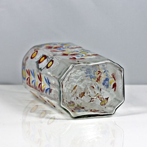 GEORGIAN CONTINENTAL POLYCHROME ENAMELLED SCHNAPPS FLASK - ADDITIONAL PHOTO 5