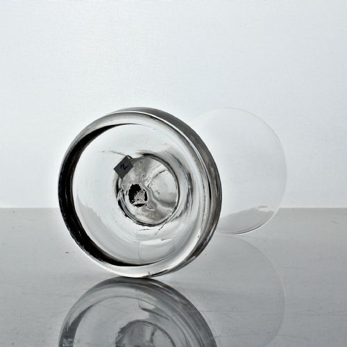 GEORGIAN PLAIN STEM FIRING GLASS FLANGED FOOT - ADDITIONAL PHOTO 2