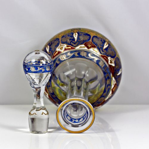 JUGENDSTIL ENAMELLED JODHPUR DECANTER BY FRITZ HECKERT - ADDITIONAL PHOTO 1
