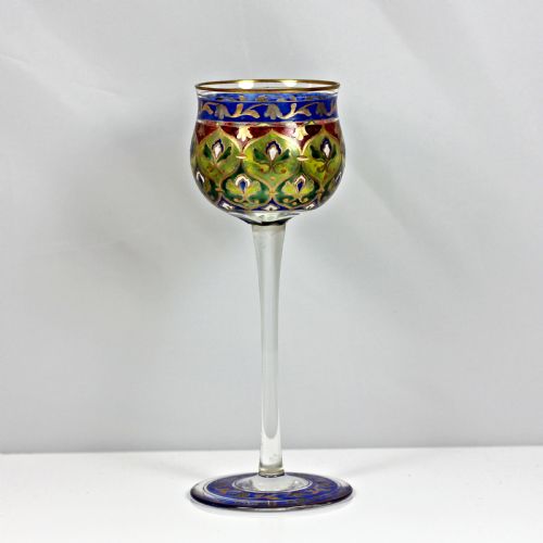 SET OF 56 JUGENDSTIL JODHPUR ENAMELLED WINE GLASSES BY FRITZ HECKERT - ADDITIONAL PHOTO 2