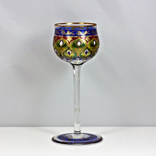 SET OF 56 JUGENDSTIL JODHPUR ENAMELLED WINE GLASSES BY FRITZ HECKERT - ADDITIONAL PHOTO 5