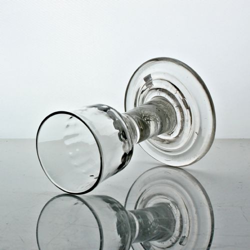 GEORGIAN DOUBLE SERIES OPAQUE TWIST FIRING GLASS TERRACED FOOT - ADDITIONAL PHOTO 1