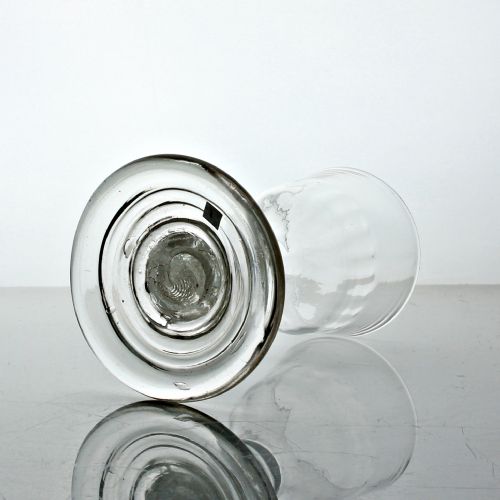 GEORGIAN DOUBLE SERIES OPAQUE TWIST FIRING GLASS TERRACED FOOT - ADDITIONAL PHOTO 2