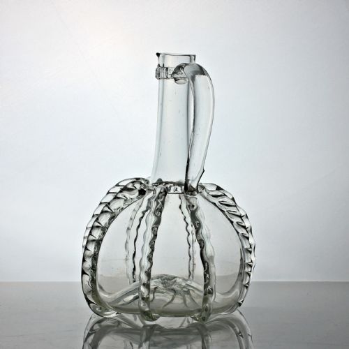 VICTORIAN DUTCH RIGAREE DECORATED FLAGON DECANTER - ADDITIONAL PHOTO 1