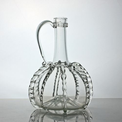VICTORIAN DUTCH RIGAREE DECORATED FLAGON DECANTER - ADDITIONAL PHOTO 2