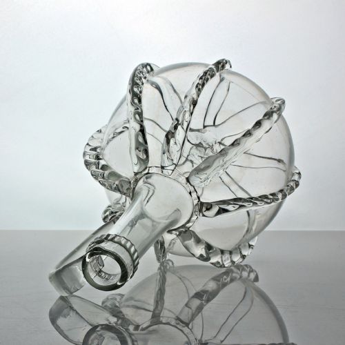 VICTORIAN DUTCH RIGAREE DECORATED FLAGON DECANTER - ADDITIONAL PHOTO 4